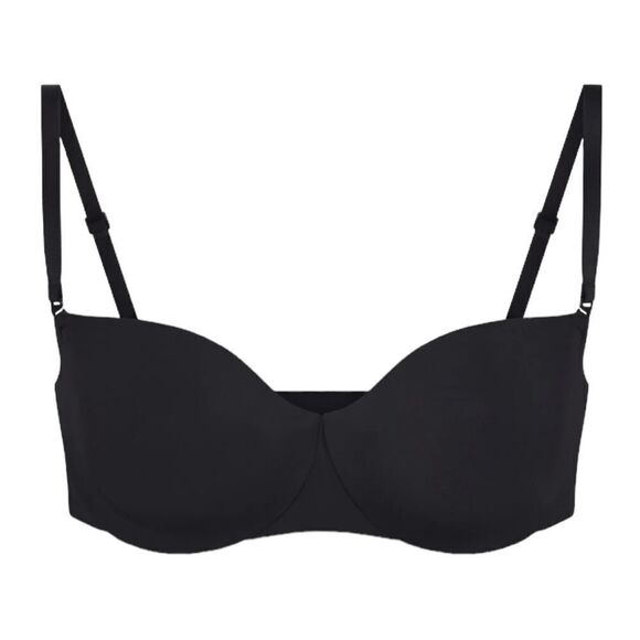 NWT SKIMS Smoothing Intimates Unlined Strapless Bra In Onyx Black Bra - Picture 5 of 10